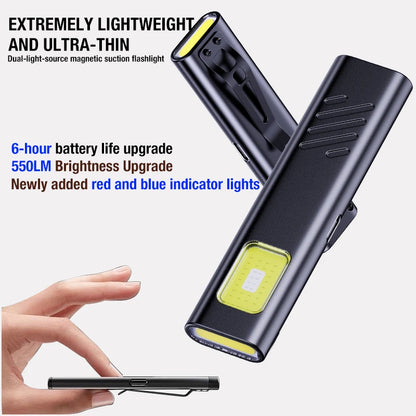 Security Flashing Work Light Warning Light Strong Light Mini Portable Outdoor Maintenance Emergency EDC Flashlight Knife Cap 