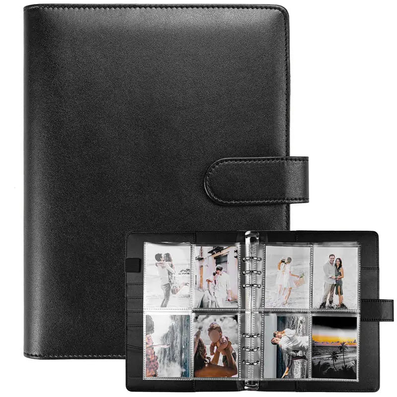 Kpop Photocard Binder with 25 pages 4-Pocket Card Collector Album with 200 Card Slots PU Leather Cover Organizing Cards