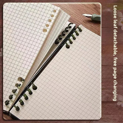 Grid Notepad B5 Sketch Book Notebooks Leaf Notebook Diary Flip Stationery Journal Writing Pads Office School Supplies