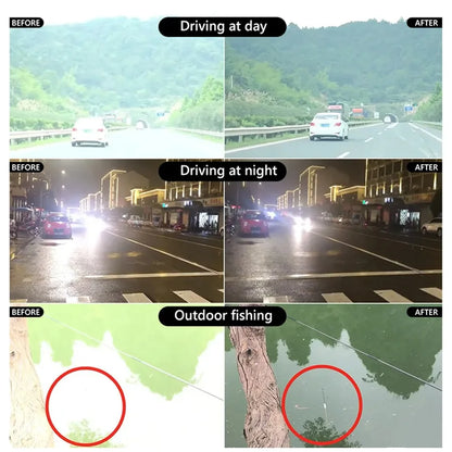Fashion Vintage Square Frame Unisex Night Vision Glasses Reduce Visual Fatigue Lenses Anti-Glare Anti-Reflective Eyewear