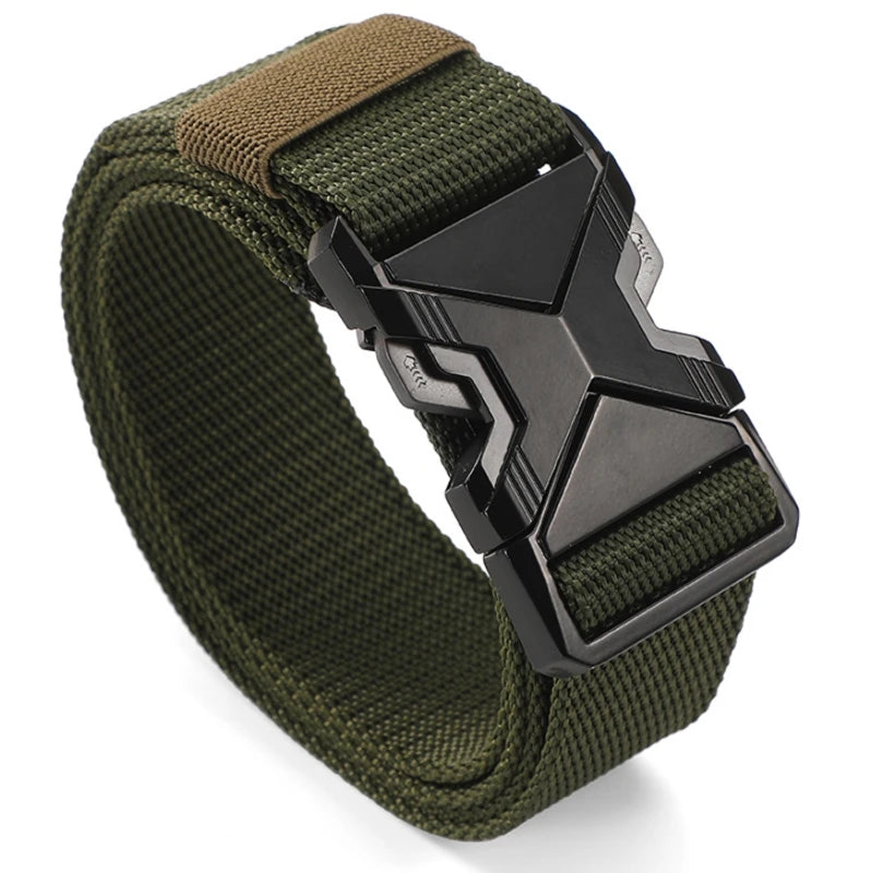 Men's Belt Outdoor Hunting Tactics Belt Multi functional Buckle Nylon Belt Marine Corps Canvas Belt
