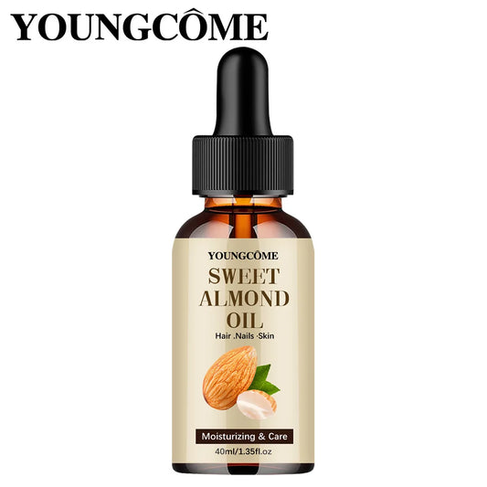 40/60ml Pure Natural Almond Essential Oil Moisturizing Skin Face Hair Care Massage Diffuser Oil