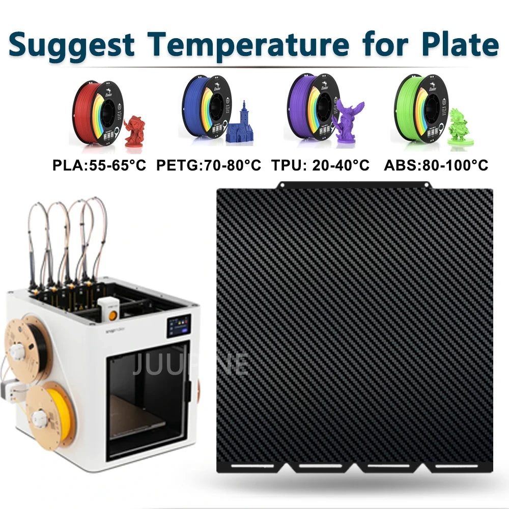 Cold Build Plate For Snapmaker U1 3D Printer 270x270MM Build Plate Double-Sided Low Temperature Print Removable Surface Platf