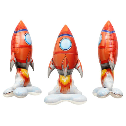 3D Astronaut Foil Balloon Rocket Balloons Space Ballons For Boy Kids Astronauta Universe Series Outer Space Birthday Party De