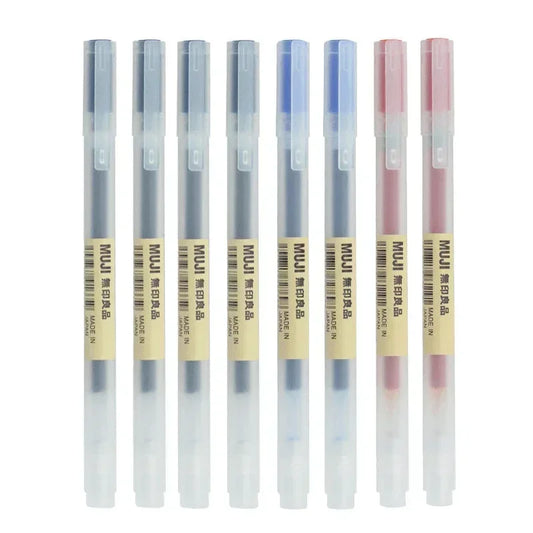 6/8Pcs/Set MUJIs Gel Pen Black/Red/Blue 0.38/0.5mm Ink Japan Color Pen Office School Ballpoint Pen Japanese Kawaii Stationery