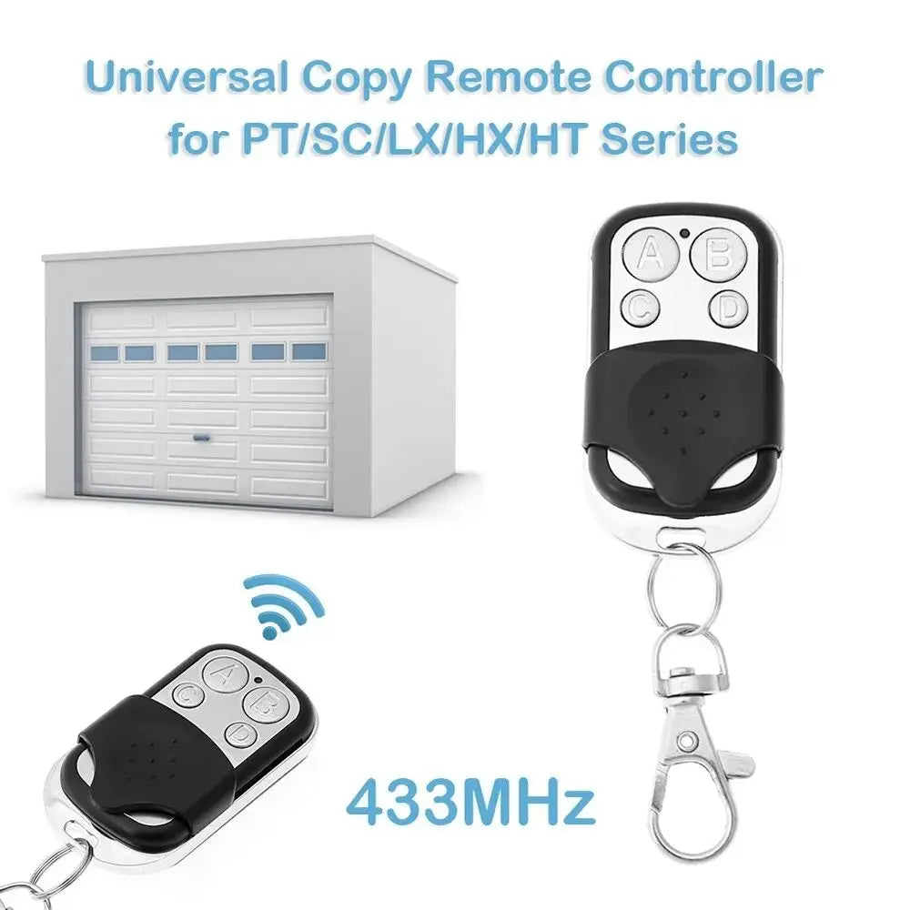 433MHz 4Button Remote Control ABCD/Lock Unlock Metal Push Button Transmitter Universal 4 Buttons Garage Door Opener Remote