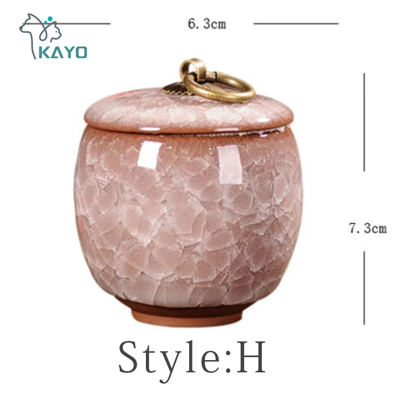 Ceramics Ash Urn Sealed Cremation Funeral Ashes Keepsake Small Animals Pet Dog Cat Memorial Suitable Home Fireplaces Burial