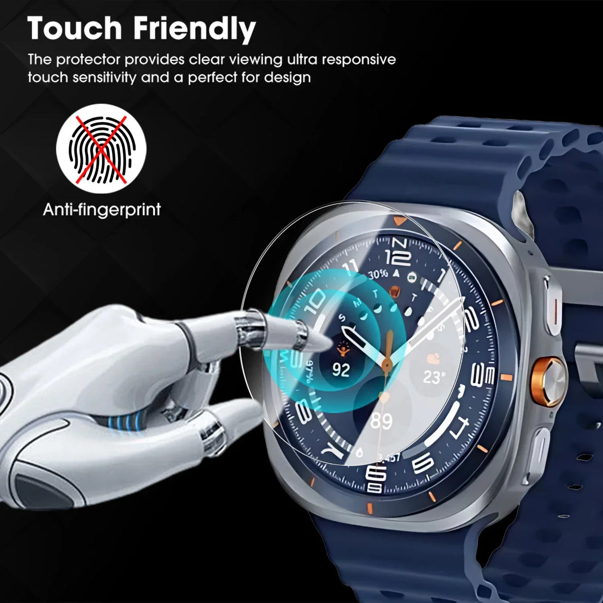 1-5Pcs Tempered Glass for Samsung Galaxy Watch 9 8 40mm 44mm SmartWatch Screen Protector for Galaxy Watch 9 4 5 6 7 8 Classic