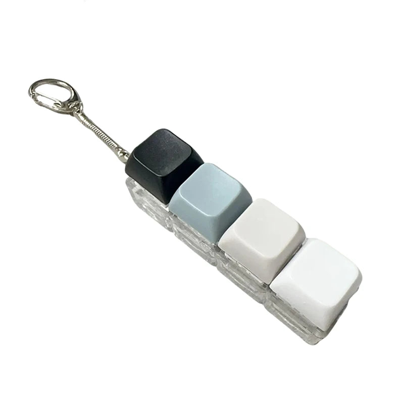 1/4/9Keys Finger Button Mechanical Keyboard Keycaps Keychain Fidget Toys Decompression Stress Relief Keyboard Clicker Kids To