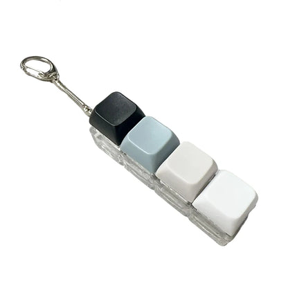 1/4/9Keys Finger Button Mechanical Keyboard Keycaps Keychain Fidget Toys Decompression Stress Relief Keyboard Clicker Kids To