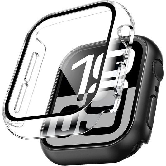 Glass+Cover For Apple Watch case 10 9 8 7 6 SE 5 iWatch Accessorie Screen Protector iWatch series 46mm 44mm 40mm 41 45mm 38 4