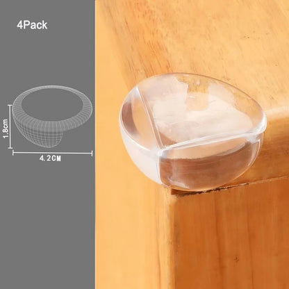 4/10pcs Children Anti Collision Corner Edge Protection Guards Baby Safety Corner Silicone Protector Table Soft Transparent