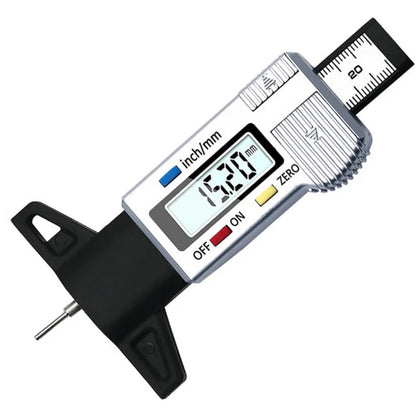 Digital Car Tyre Thickness Gauges Depth Meter For Safe Auto Tyre Tread Monitoring Tyre Wear Detection Measure Caliper Instrum