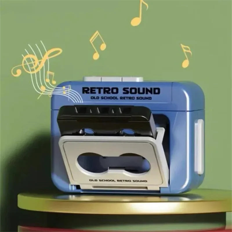 Retro Recorder Mini Portable Fun Music Box With Sound Decompression Ornament Keychain Schoolbag Small Pendant Friends Gifts