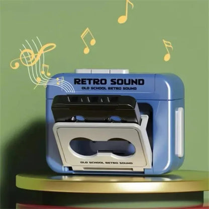 Retro Recorder Mini Portable Fun Music Box With Sound Decompression Ornament Keychain Schoolbag Small Pendant Friends Gifts