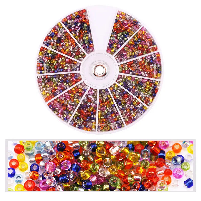 2000pcs/Lot 12Grids Glass Seed Beads Set Charms Jewelry Beads For Bracelet Necklace Earrings Handmade Craft DIY Jewelry Makin