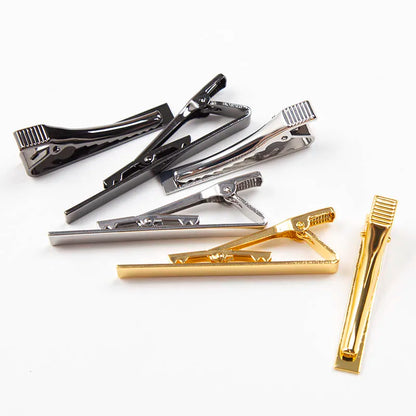 New Tie Clips for Men's Metal Necktie Bar Dress Shirts Tie Pin for Wedding Ceremony Metal Silver Color Tie Clip Man Accessori