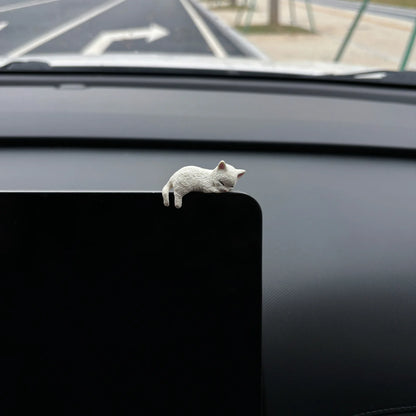 Figurine Car Cats Ornaments Center Console Decoration Sleeping Kitten Dashboard Screen Rearview Ornaments Figurine Car Orname