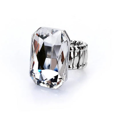 Personality Elegant Big Ring for Women 7 Colors Big Resin Stone Fashion Elastic Stretch Finger Rings Jewelry Christmaswholesa