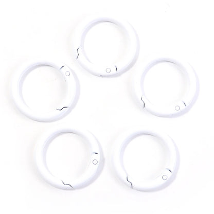 5-10pcs/lot Colorful Spring Clasps Openable Round Carabiner Keychain Bag Clips Hook Dog Chain Buckles Connector For DIY Jewel