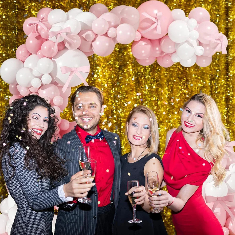 Pastel Pink Balloons Garland White Pink Balloon Arch Kit Wedding Anniversary Bride Shower Baby Shower Birthday Party Decorati