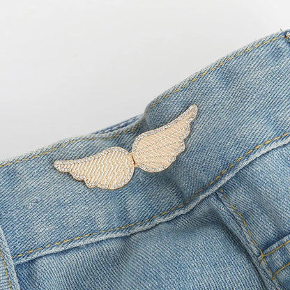 Jeans Button Adjustable Clips for Pant Skirts Waist Tightener Buckle Snap Button Adjuster Butterfly Pin Button Clothing Suppl