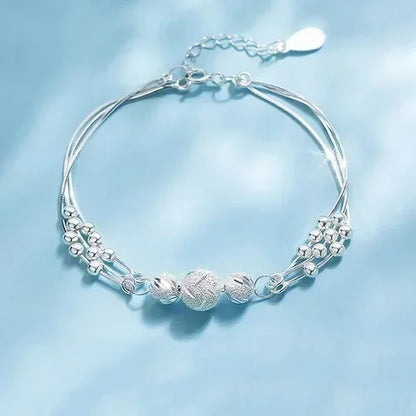 925 Sterling Silver Heart Shaped Necklace Bracelet Set for Women Vintage Korean Blue Crystal Bracelets Jewelry Set Party Jewe