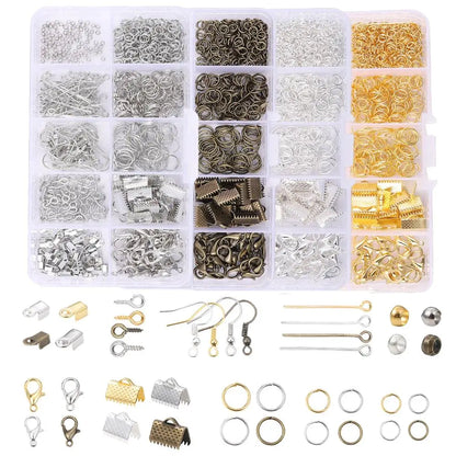 Jewelry Making Supplies Kit, DIY Jewelry Making Accessories, Colorful Beads, Clasps and Hooks, Crafting Supplies for Jewelry