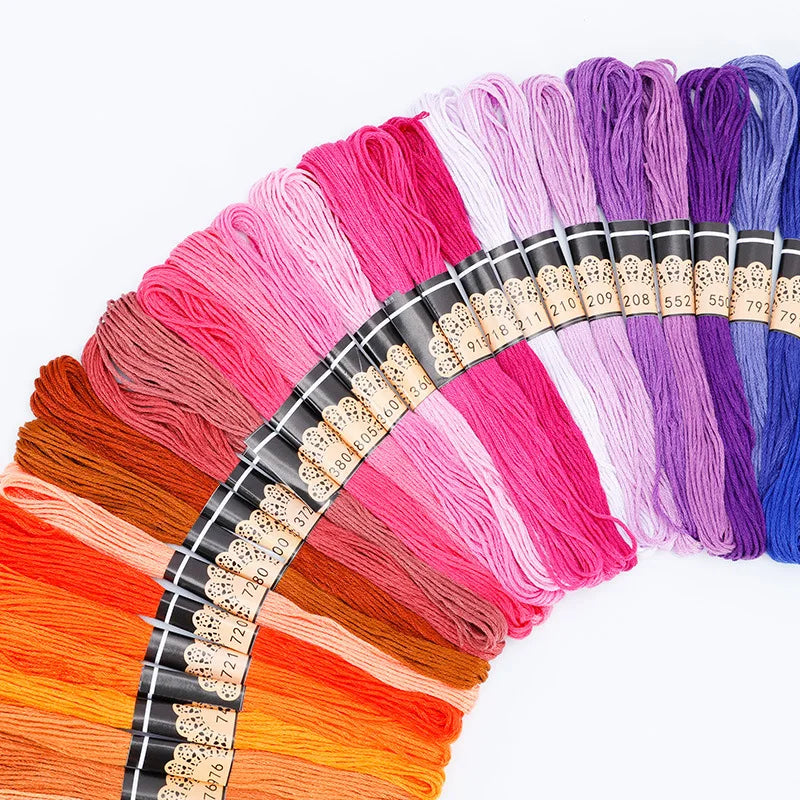 50/100/150/200/447Pcs Multicolor Embroidery Thread Cross Stitch Floss Threads Cotton Sewing Skeins Skein Kit DIY Sewing Tool