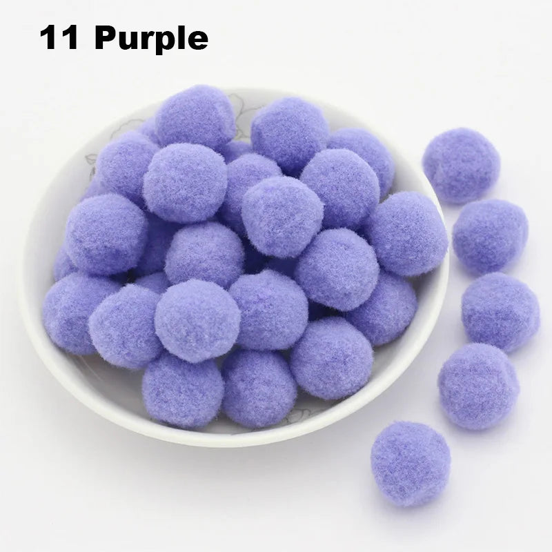 30-300Pcs Pom Poms Fluffy Soft Pompom Ball 8/10/15/20/25/30mm Handmade Sewing Craft DIY Kids Toy Christmas Weddinrg Decoratio