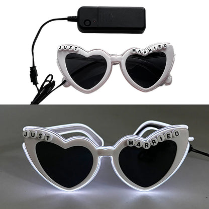 1PC Light Up LED Glasses Glow Sunglasses EL Wire Neon Glasses Glow in The Dark Party Supplies Neon Party Favors for Adults - 