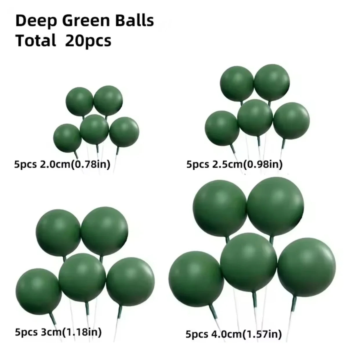 20 Pcs Ball Cake Topper Decorations Mini Balloons Cake Topper Sticks Gold Balls Cake Picks Cake Topper Balls Cake Decorations