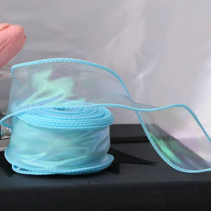 10Yards/Roll Chiffon Silk Ribbon Organza Satin For DIY Craft Gift Wrapping Decoration Wedding Bouquets Wreath Sewing Supplies
