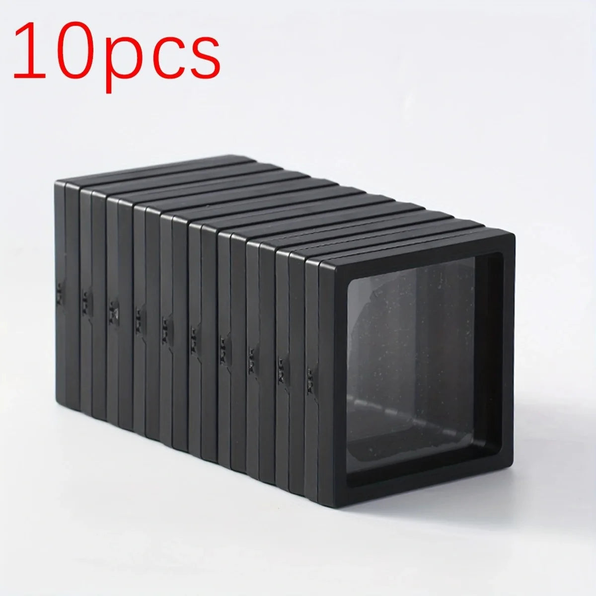 10pcs, Transparent Floating Display Box, Plastic Film Jewelry Packaging Box, Jewelry, Necklace, Ring, and Collectible Storage