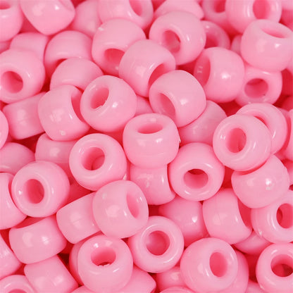 IYOE 100Pcs Pony Beads 6x9mm Glitter Acrylic Beads Luminous Spacer Beads For Diy Craft Jewelry Bracelets Making Hair Supplies