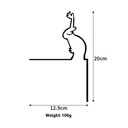 Black Shower Figure Wall Decoration Minimalist Line Metal Bathroom Sign Rustic Door Art Sign Funny Door Topper Home Decoratio