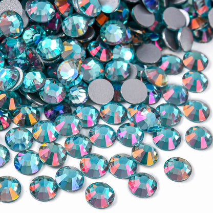 Billow Blue Series Non Hotfix Rhinestones SS6-SS30 Nail Charm Art Flatback Crystals Super Glitter Glass Strass for DIY Craft