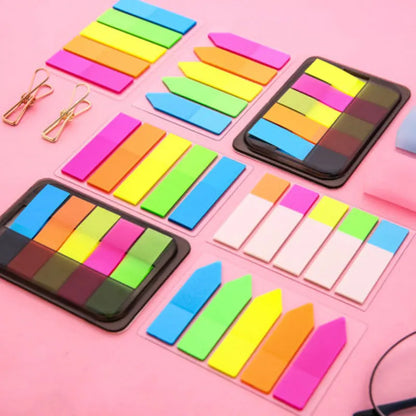 JCD 100 200 Sheets Sticky Notes Memo Pad Notes Index Transparent Post Stickers Bookmarks Notepad School Office Supplies