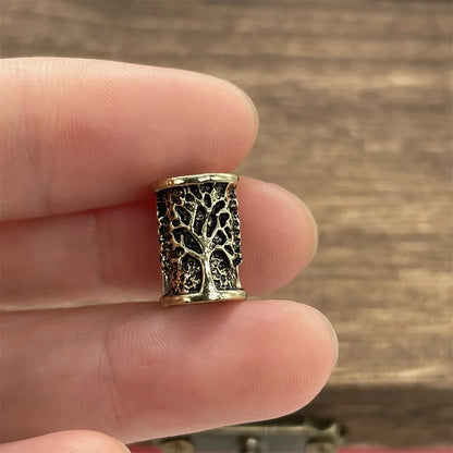 Nostalgia 1pcs Tree Of Life Small Beads For Hair Beard Braids Viking Accessories Charms Diy Jewellery Making Supplies - Antiq