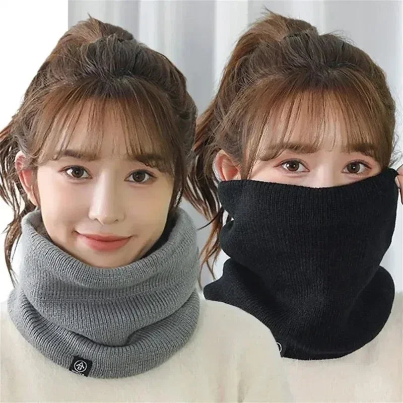 Knitted Neck Warmer Sports Scarf Fashion Soft Women Men Face Cover Winter Skating Running Hiking Scarves Thick Cold-proof Col