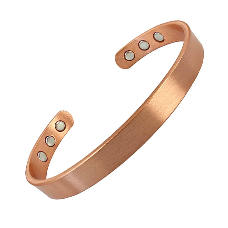 Fashion Pure Copper Magnetic Bracelet for Women Men Cuff Adjustable Size Bangles Arthritis Health Solid Copper Jewelry - CB71