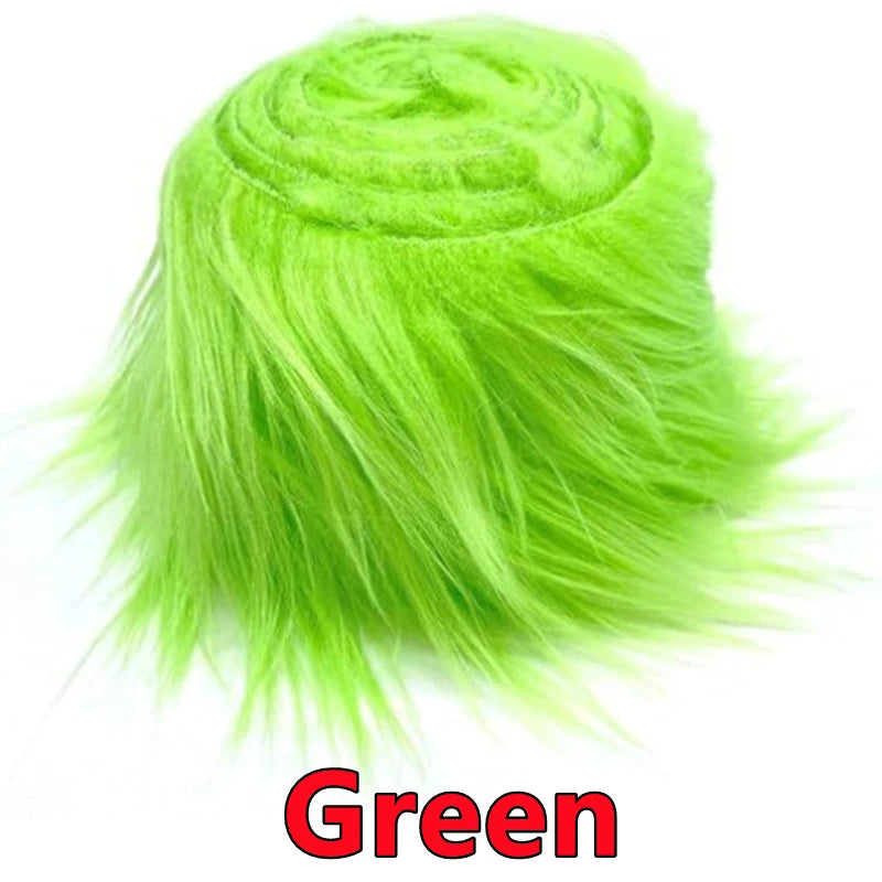Faux Fur Fabric Christmas Fluffy Fuzzy Plush Patch Sewing Fur Cuts for DIY Gnome Doll Beard Craft Shaggy Winter Costume Mater
