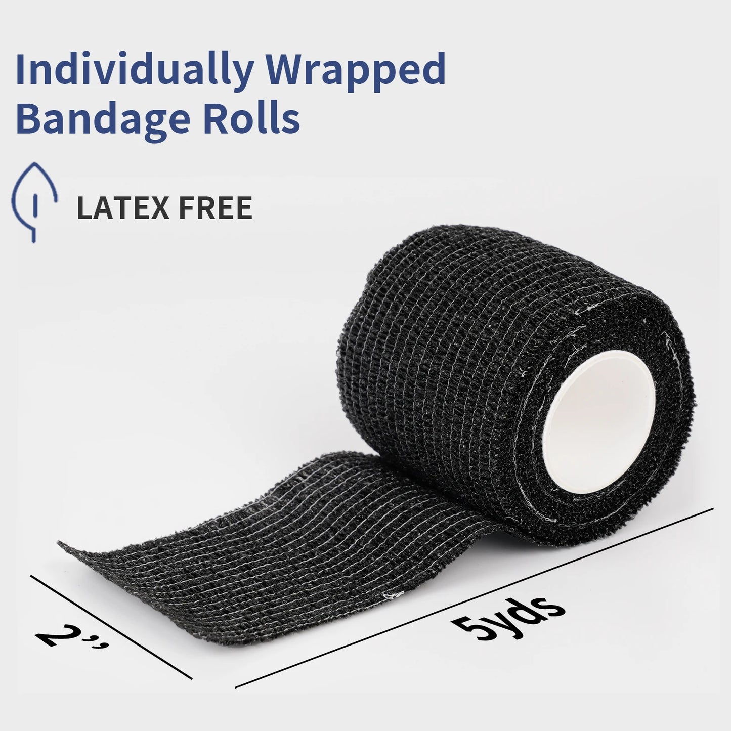 3/6/12/24/48 PCS Tattoo Grip Cover Wrap Disposable Black Bandage For Tattoo Grip Bandage Machine Tape Tube Accessories