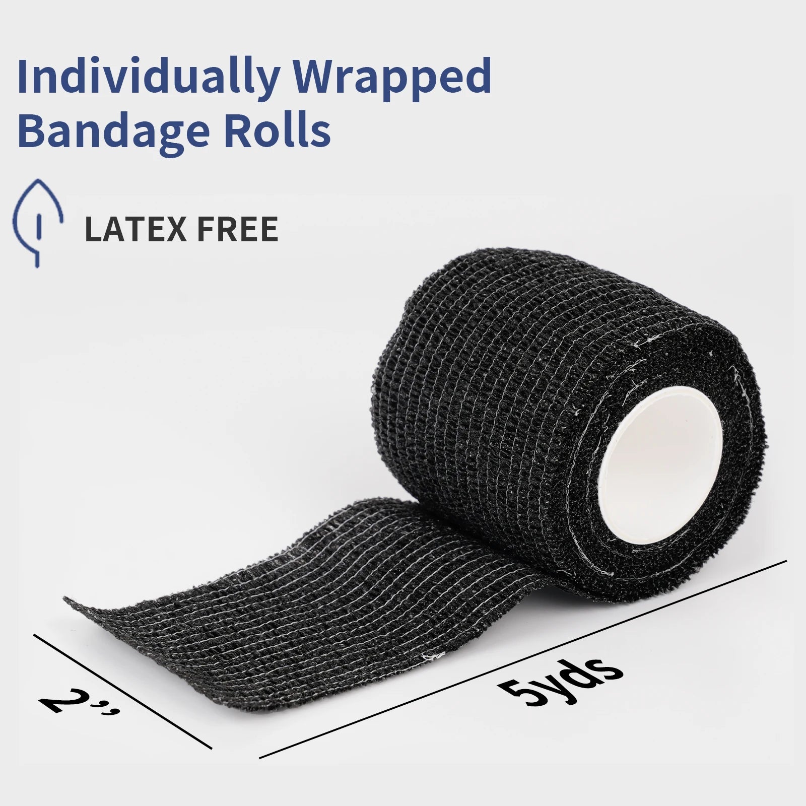 3/6/12/24/48 PCS Tattoo Grip Cover Wrap Disposable Black Bandage For Tattoo Grip Bandage Machine Tape Tube Accessories