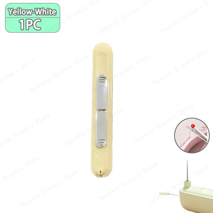 2 In 1 Needle Threader and Seam Ripper Tool Multifunctional Sewing Thread Remover Cross Stitch Crafting Accessories Easy Use 