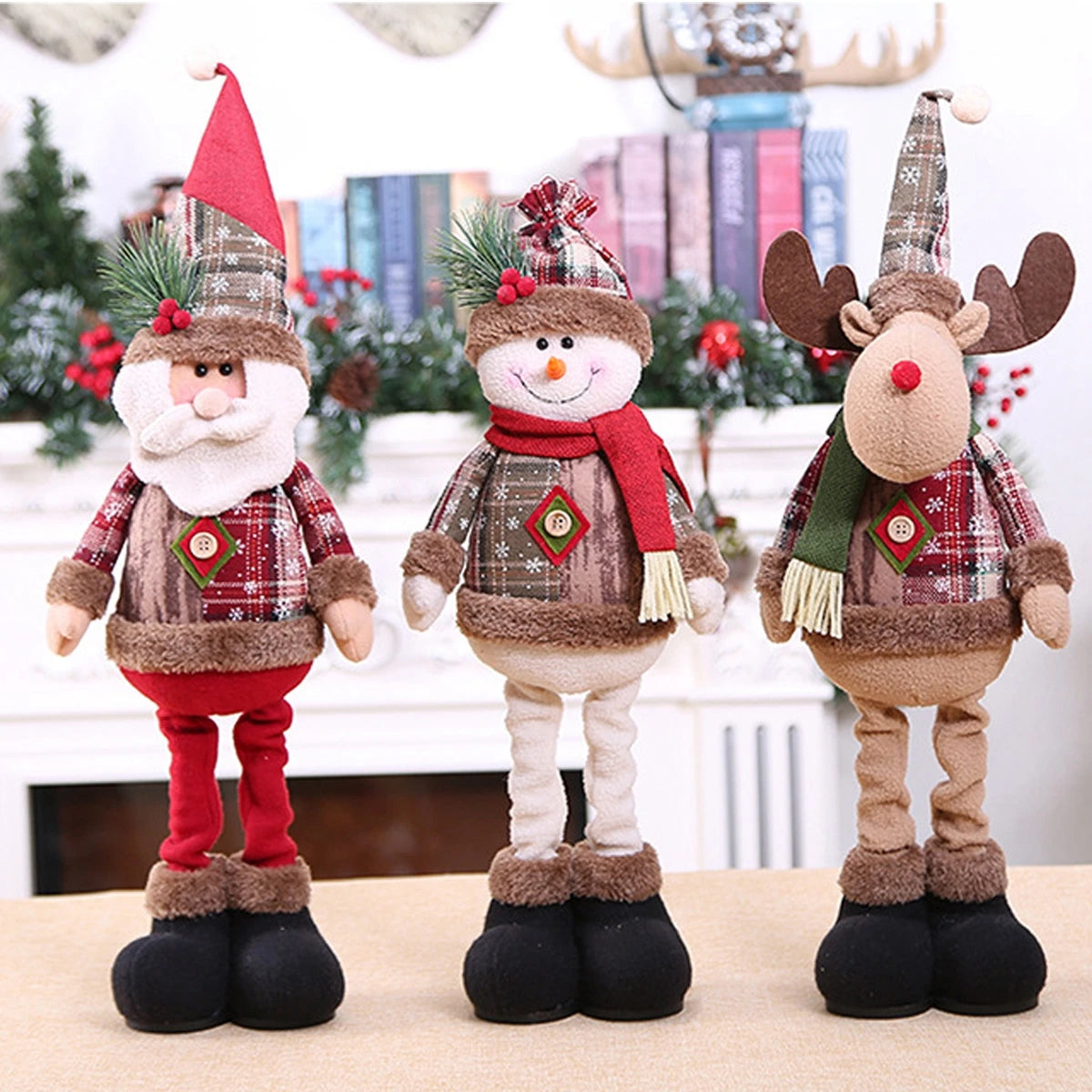 Santa Claus Doll Chirstmas Decorations Home 2025 Decor Table Elk Doll Christmas Ornaments Xmas Navidad Gifts Happy New Year 2