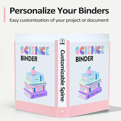 1-inch 3 Ring Binder with 2 Interior Pockets, for A4 Letter Size 8.5'' x 11''Paper,Versatile Binders for Office, Home and Sch