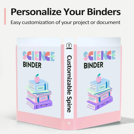 1-inch 3 Ring Binder with 2 Interior Pockets, for A4 Letter Size 8.5'' x 11''Paper,Versatile Binders for Office, Home and Sch