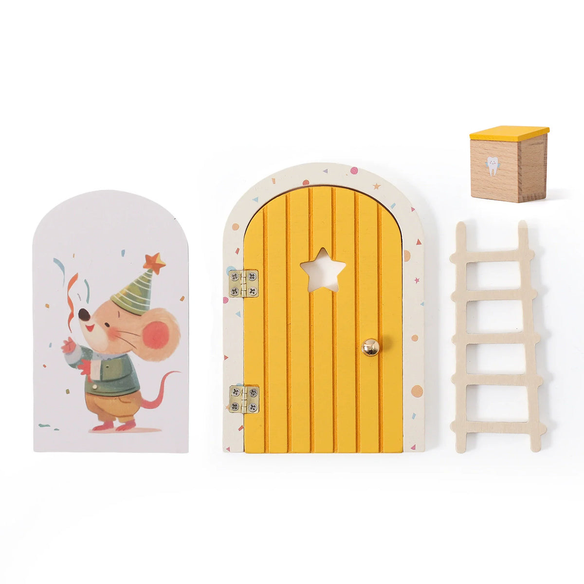 Baby Wooden Room Miniature Dollhouse Mini Home Fairy Elf Door Wall Decoration Craft Ornaments Commemorative Tooth Box Gift