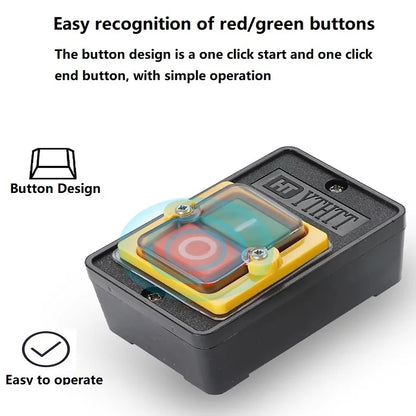 Waterproof Push Button Switch ON/OFF Mechanical Equipment Control Button for Durable Use